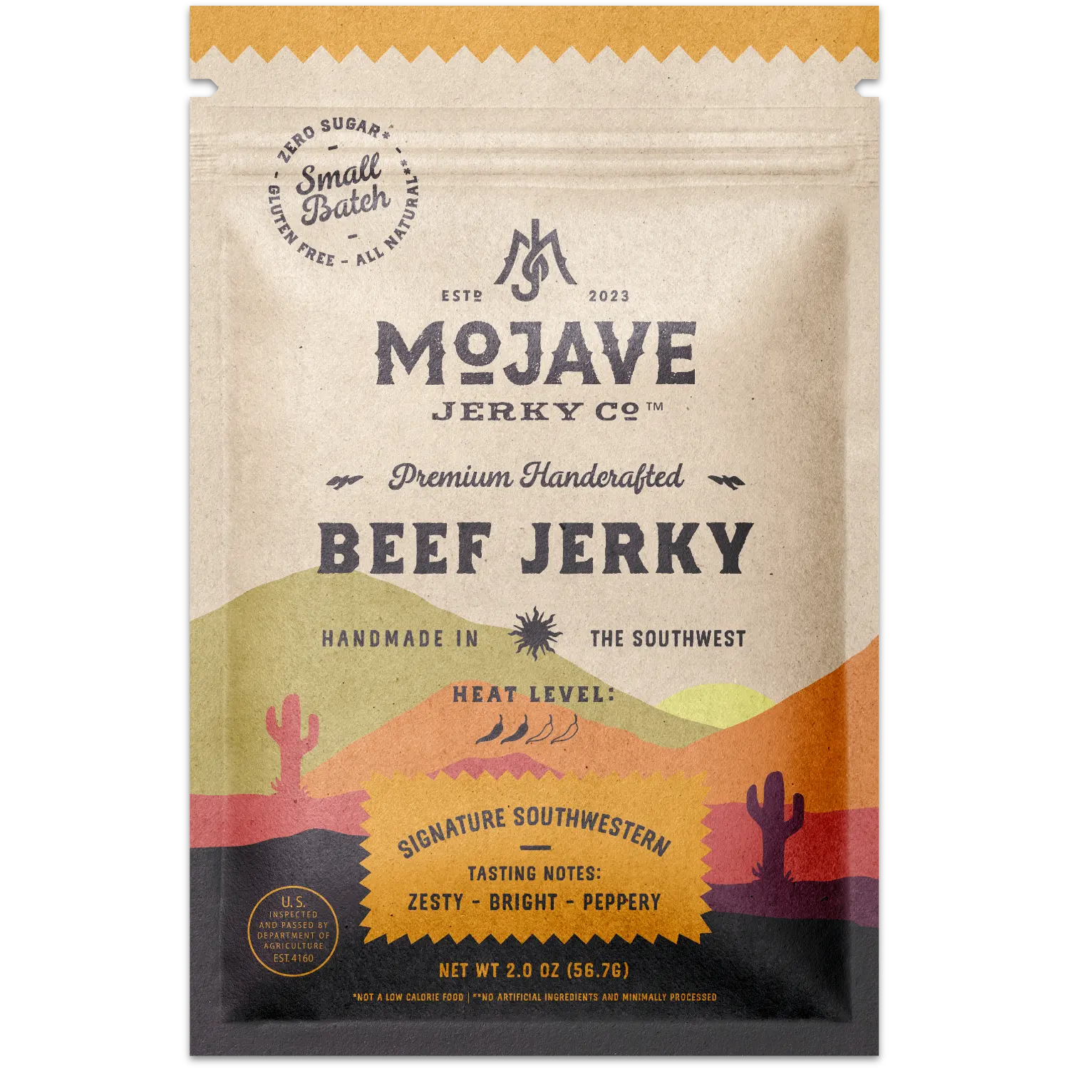 Mojave Jerky Co. Signature Southwestern Beef Jerky Snack - Sugar Free