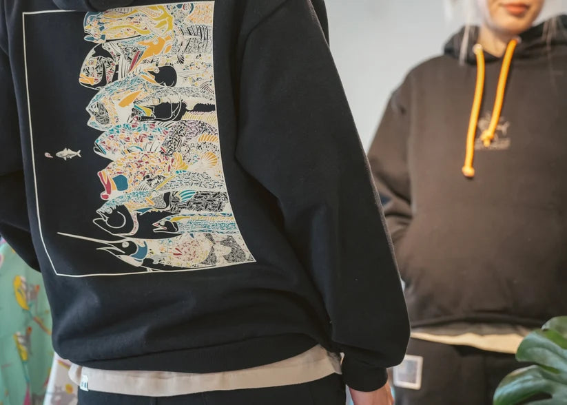 Navy Apparel - School of Fish Hoodie